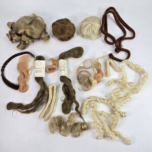 Antique Vintage Doll Hair Pieces Wigs Lot